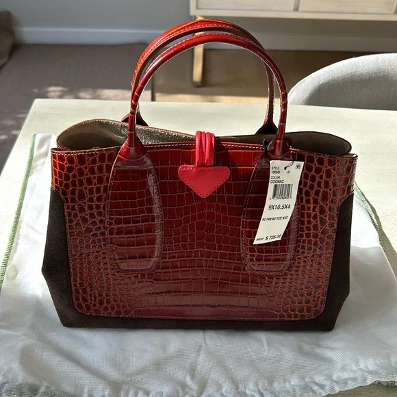 NWT rare Longchamp Roseau Medium Tote with crossbody strap - Picture 2 of 10